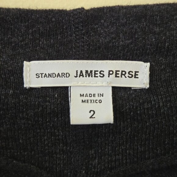 Standard James Perse Heathered Charcoal Cowl Neck Long Sleeve Bodycon Dress Size - Picture 5 of 8